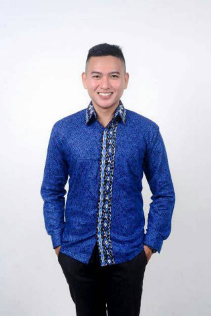 Couple batik Sarimbit Mega mendung biru