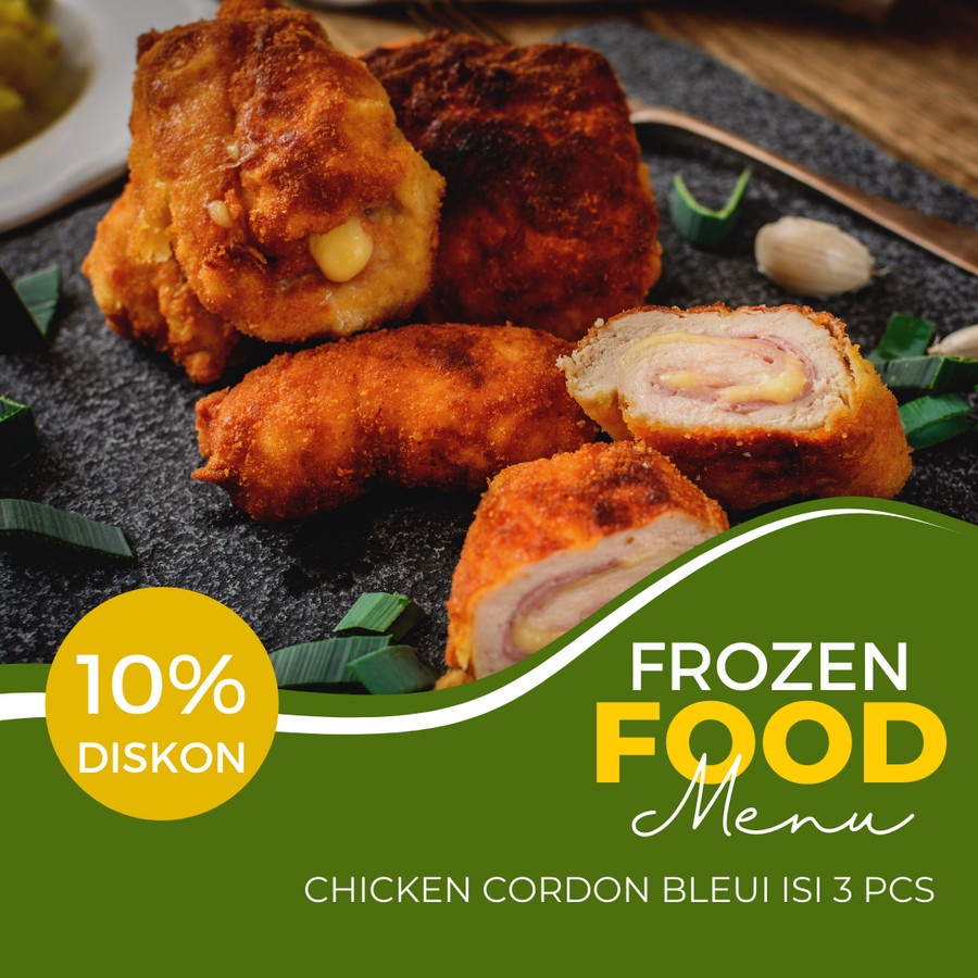 

Chicken Cordon Bleu Frozen Premium isi 3 pcs Arshaka Food