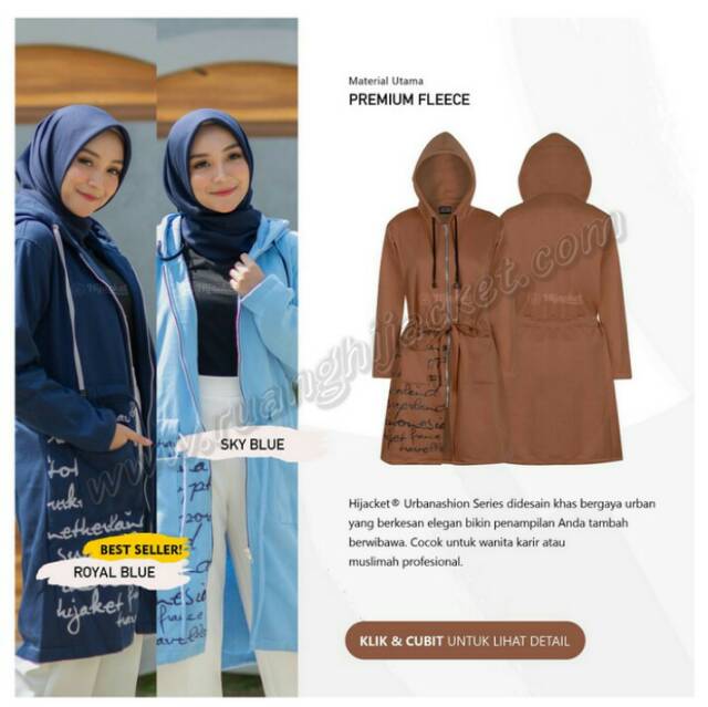 JAKET WANITA MUSLIMAH HIJACKET® URBANASHION ORIGINAL JAKET HIJABER NO.1 DI INDONESIA-4