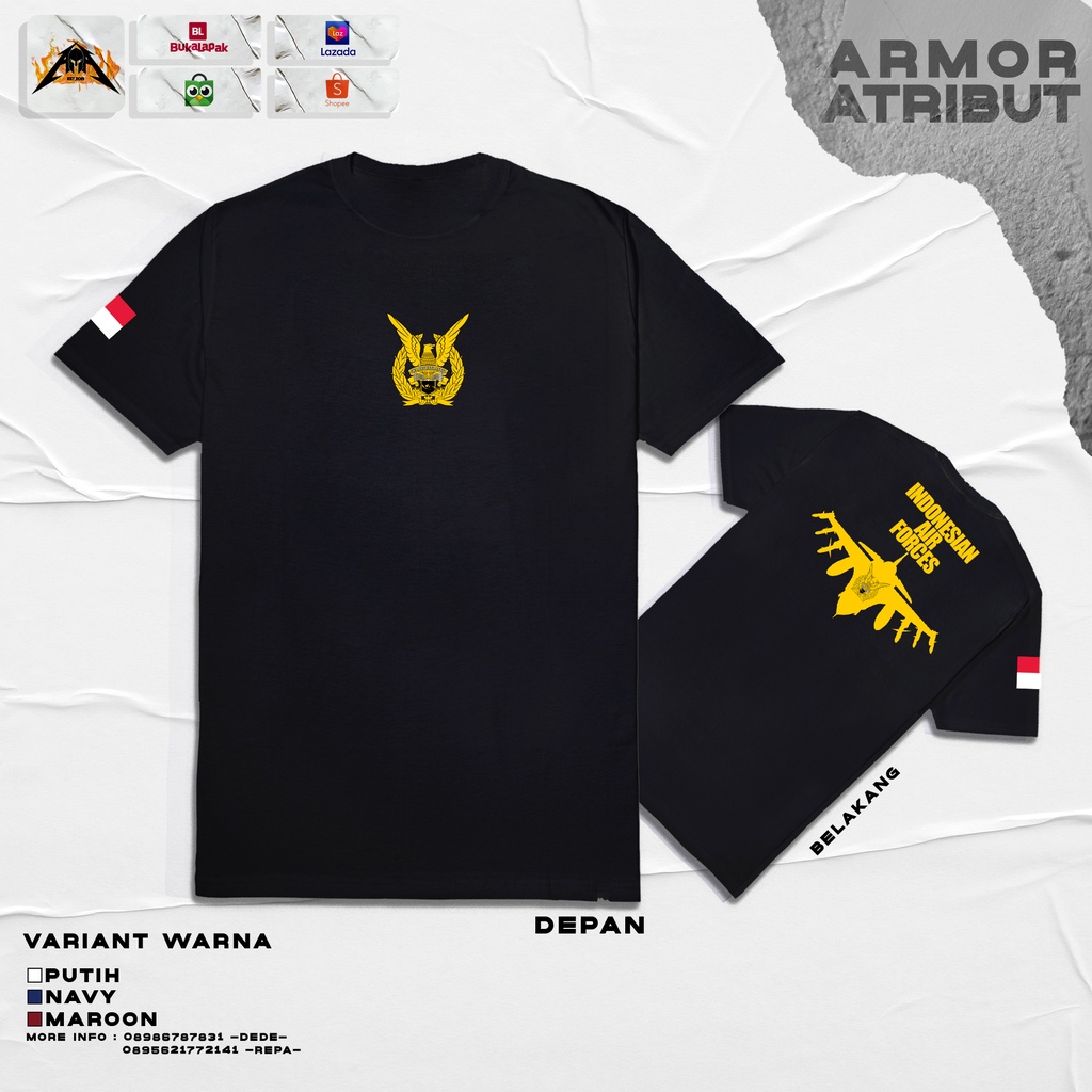 Kaos baju TNI AU air force - Armor Atribut