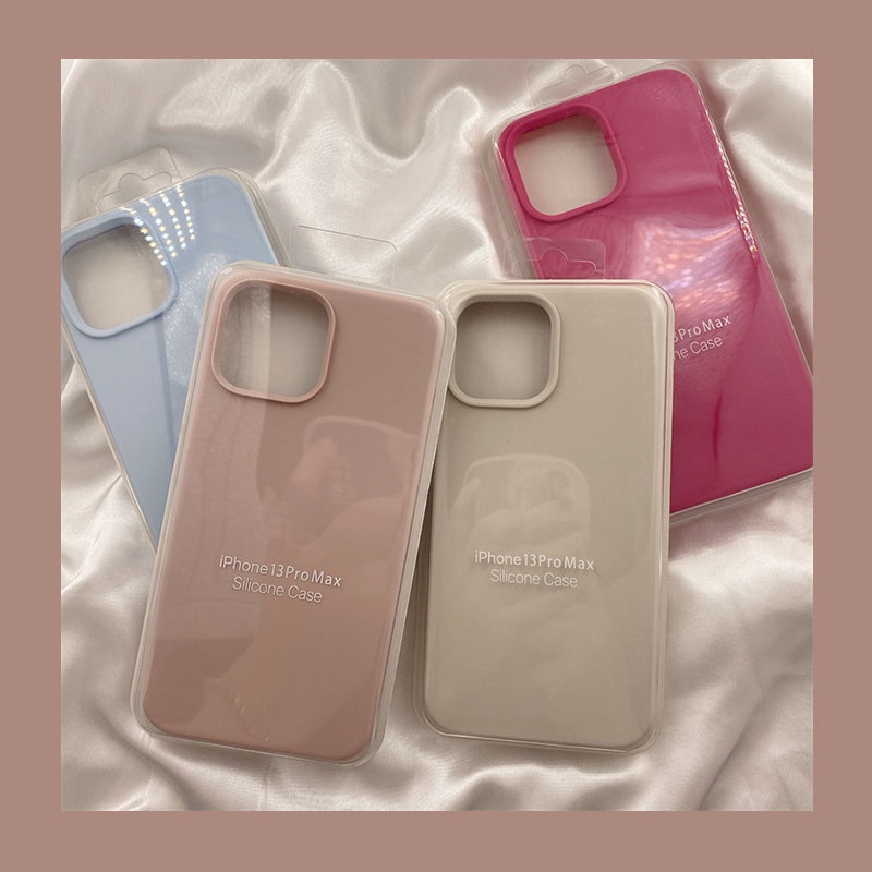 IPHONE Untuk Iphone14 13 Pro Max7 6 6S 8plus Case Mewah Original Silikon Cair Soft Cover Untuk Iphone11 12 Pro X XR XS Max Casing Ponsel Tahan Guncangan