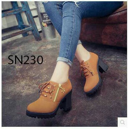 B664W Import Monna 3688 1An Sepatu Boot Boots Shoes Murah Wanita Cewek Batam Hitam Apricot Abu