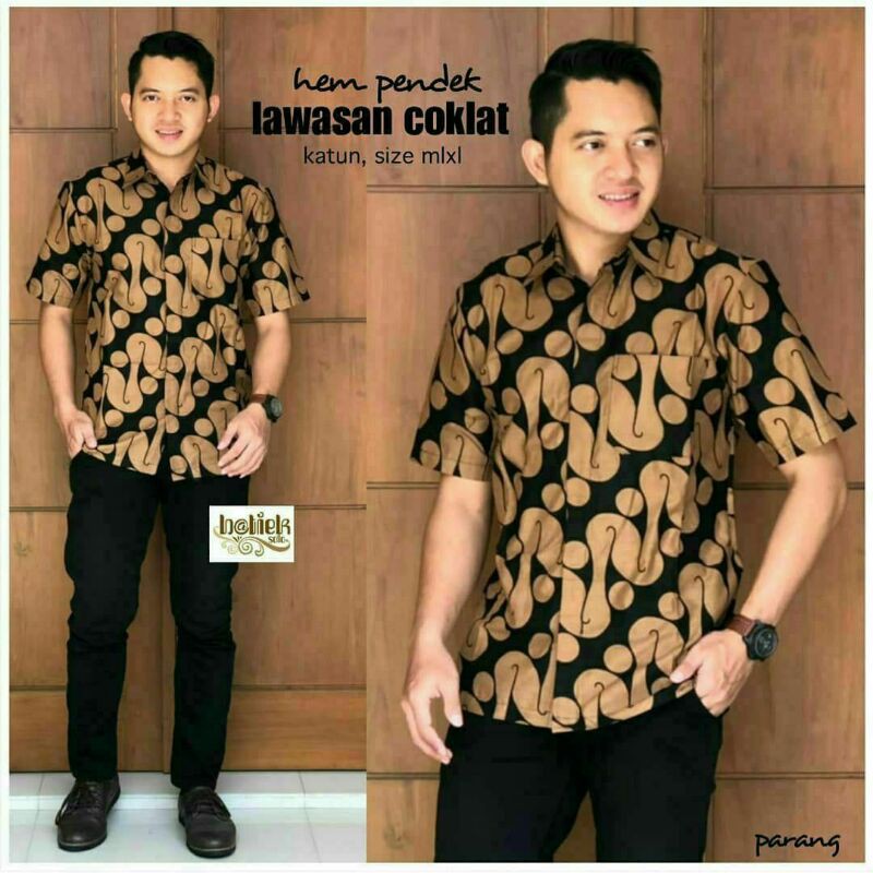 [BISA COD] kemeja Batik Premium Baju Batik Pria Lengan Pendek Batik Reguler fit