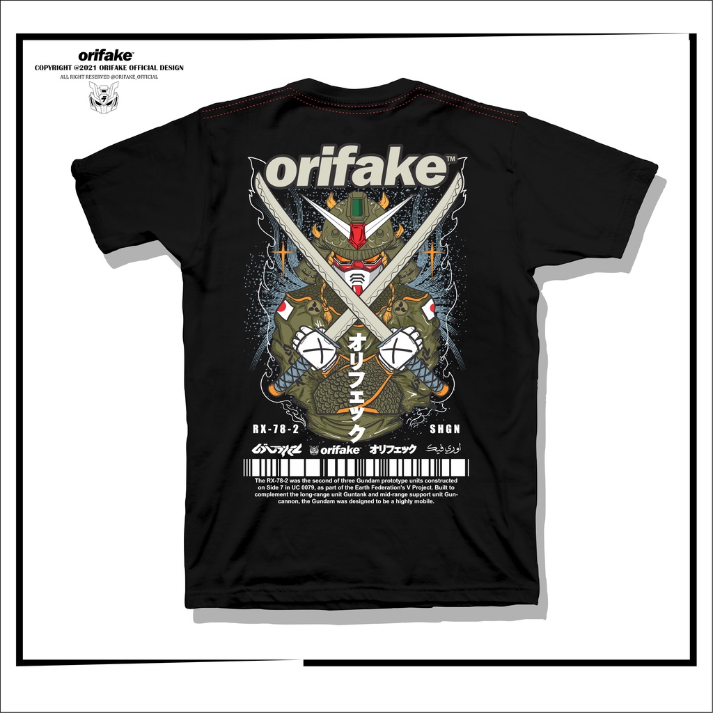 [COD] orifake - OR31 T-Shirt Exclusive Desain Original Robot Samurai