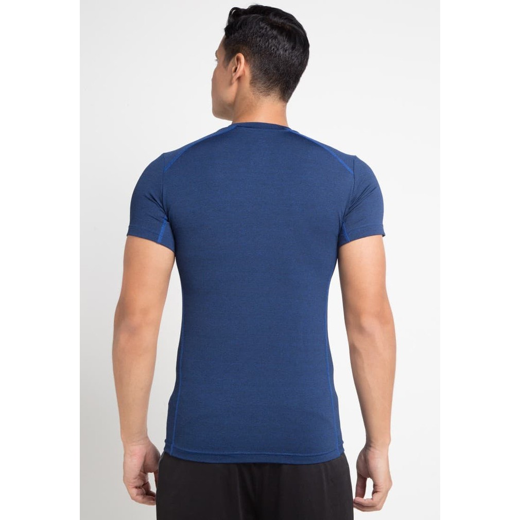 MASTERMAN GOPLAY MELANITE SPACE DYE KNIT BLUE KAOS LARI GYM OLAHRAGA