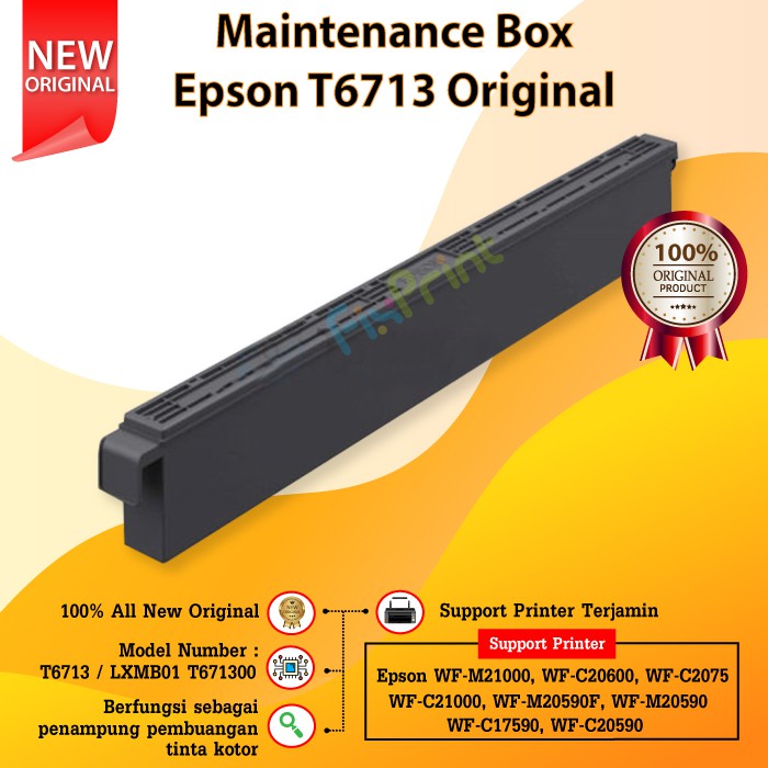 Maintenance Box Epson T6713 LXMB01 T671300 Printer WF-M21000, WF-C2060