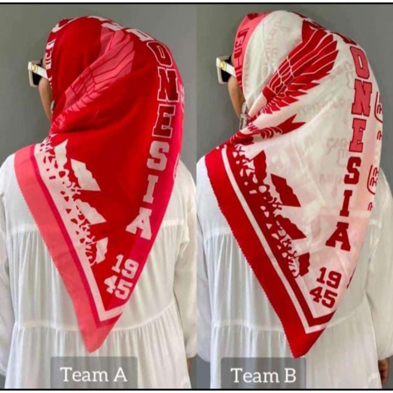 Voal motif merah putih