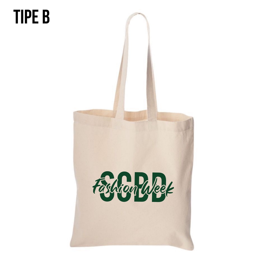 Tote Bag Canvas SCBD FASHION WEEK / Tas Nudie Canvas / Tote Bag Kanvas TIPE B