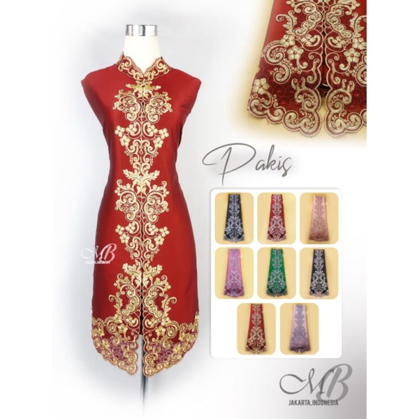 KEBAYA ATASAN POLA BORDIR SUDAH DI PAYET BAHAN TAVETA ORBIT