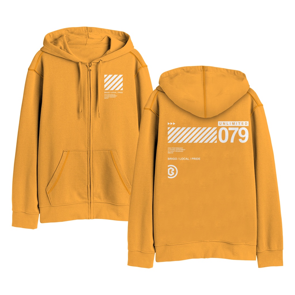 Sweater Hoodie Resleting BRIGO Unlimited Sablon DTF Fleece Cotton II BRIGO Zipper Jumper Hoodie Unlimited II M-XXL (Pria &amp; Wanita) Free stiker&amp;Gantungan Kunci