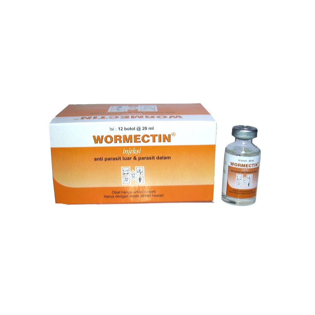 Wormectin 20 ml Obat Scabies,Kutu,Tungau pada Kelinci, Kucing, Anjing