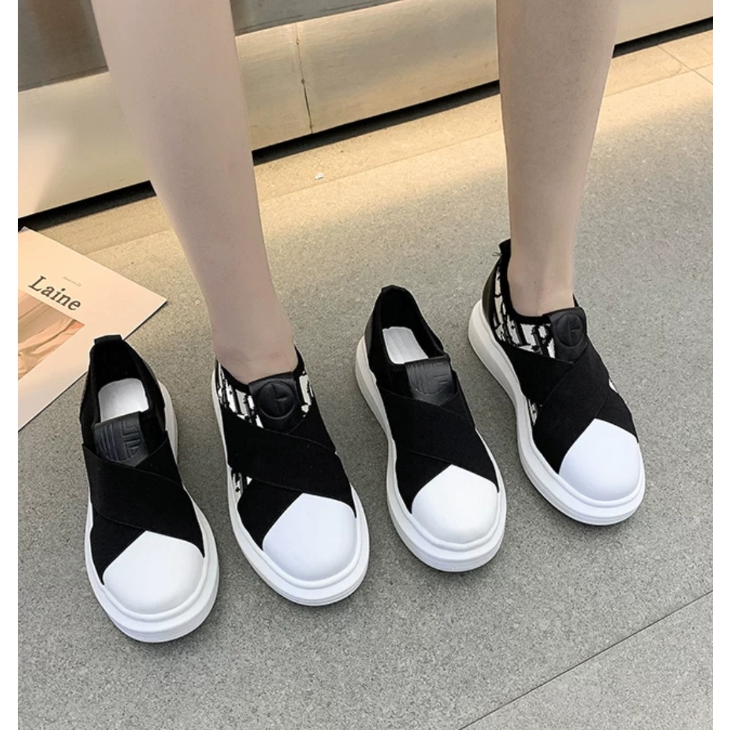 [✅BISA COD] 2226 SEPATU WANITA IMPORT HOMME X DI*R SLIP ON (REAL PICTURE)