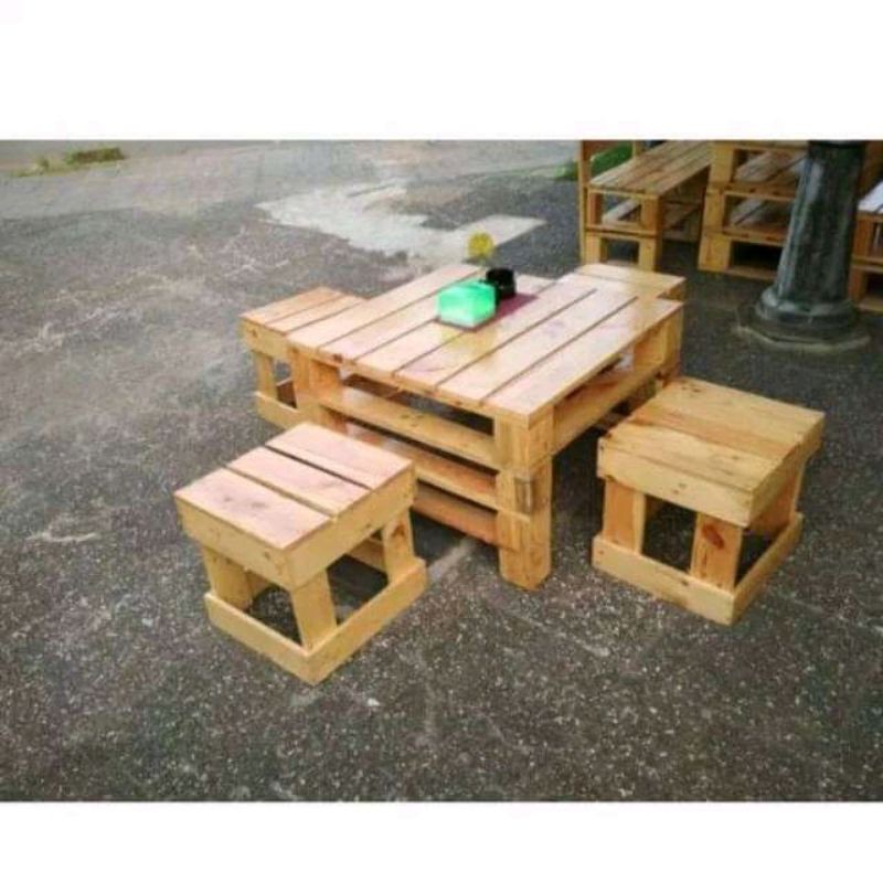 Meja kotak cafe jati