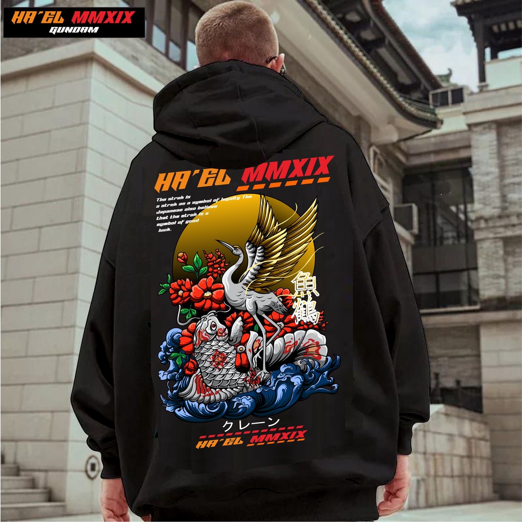 Jaket Hoodie BigSize S - XXXXXXL 6XL Hoodie Pria Jepang Jumbo Fleece Distro Bangau Oversize