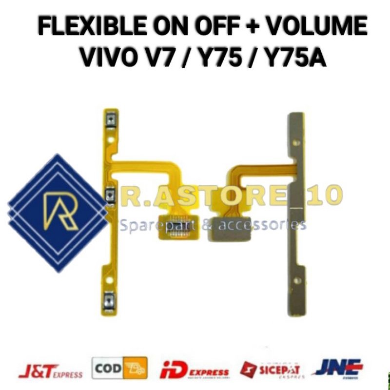 Flexible Flexibel On Off Volume Vivo V7 / Y75 / Y75A Fleksibel Tombol Power On Of Vol