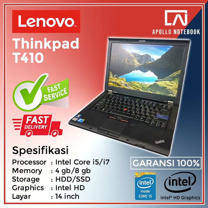 Laptop Lenovo Thinkpad T410 Core i5 - Second Bergaransi