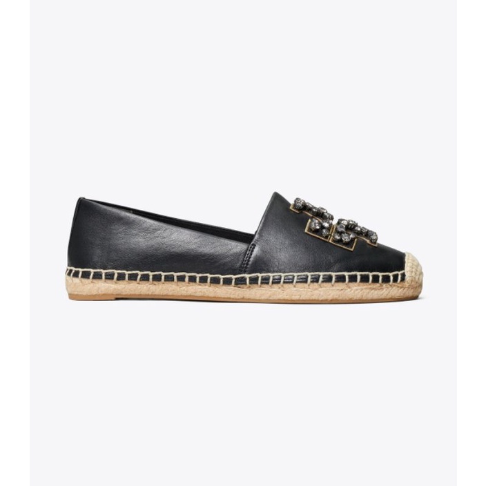 Tory Burch Ined Embellished Espadrilles Black (230)