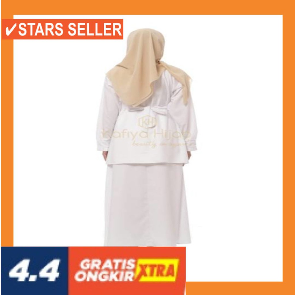 BAJU MUSLIM LEBARAN BARU IDUL FITRI  BUAT SHOLAT / GAMIS PUTIH POLOS MODEL STELAN BAHAN TOYOBO
