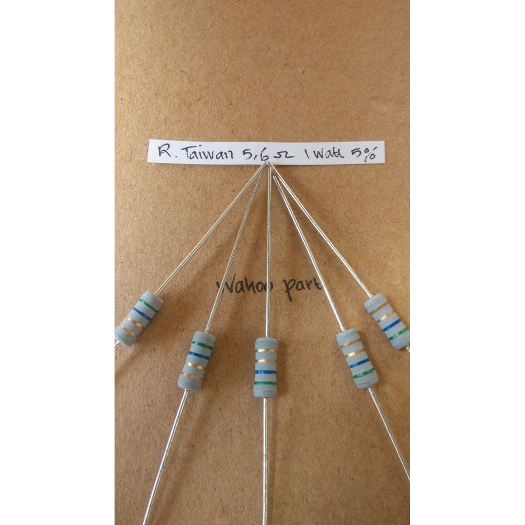 Resistor 5,6 ohm 1 watt 5% taiwan harga (10 pcs )