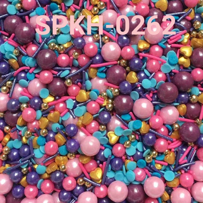 

SPKH-0262 SPRINKLES SPRINKLE SPRINGKEL 500GR MUTIARA UNGU PINK EMAS HEMAT