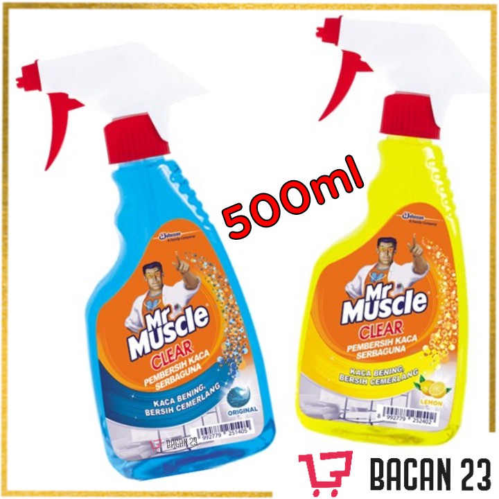 Mr. Muscle Clear Spray ( 500 ml ) / Pembersih Kaca Serbaguna / Bacan23