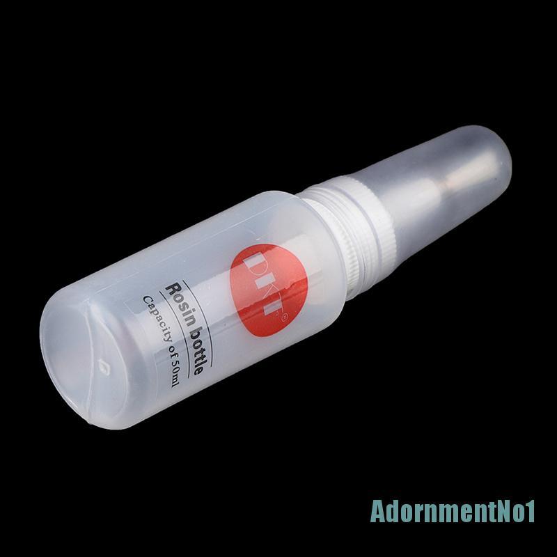 (Adornmentno1) Botol Plastik Bening 50ml Dengan Brush Untuk Alkohol Rosin Solder