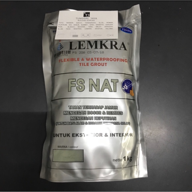 Semen Nat Lemkra 208 Fresh Green / Pengisi Nat Keramik Granit