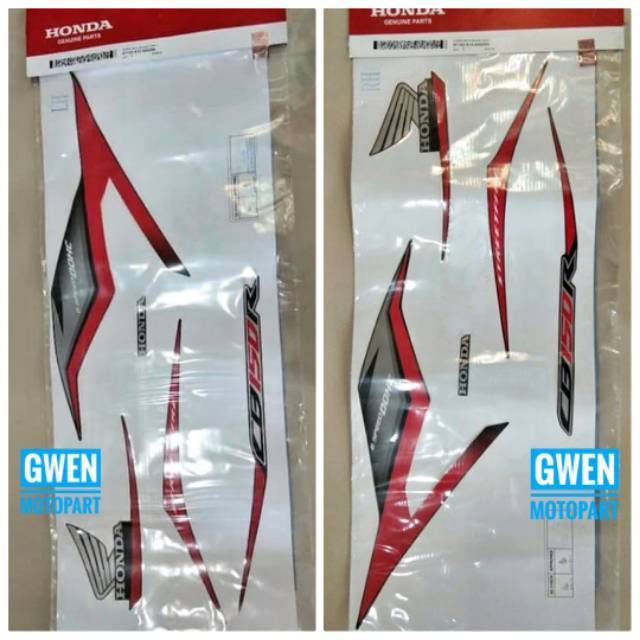 Stripe Set Striping Stiker Sticker New CB150R CB 150R Streetfire 2018 2020 K15M Hitam Black Orisinil
