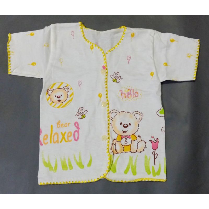 Baju Bayi Baru Lahir Lengan Pendek TITIKU 100% Katun Halus Atasan Bayi Baru Lahir Lengan Pendek Katun Ukuran New Born Perlengkapan Bayi Baru Lahir