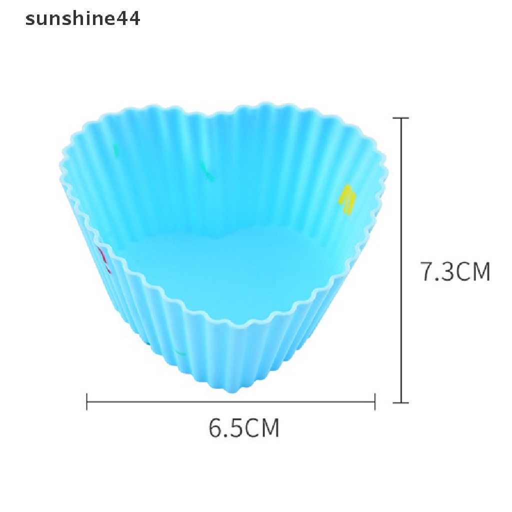 Sunshine 5PCS Cetakan Kue Muffin / Puding Bahan Silikon