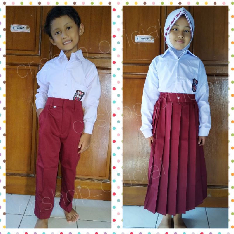 Seragam SD Putih Merah (Laki-laki & Perempuan)
