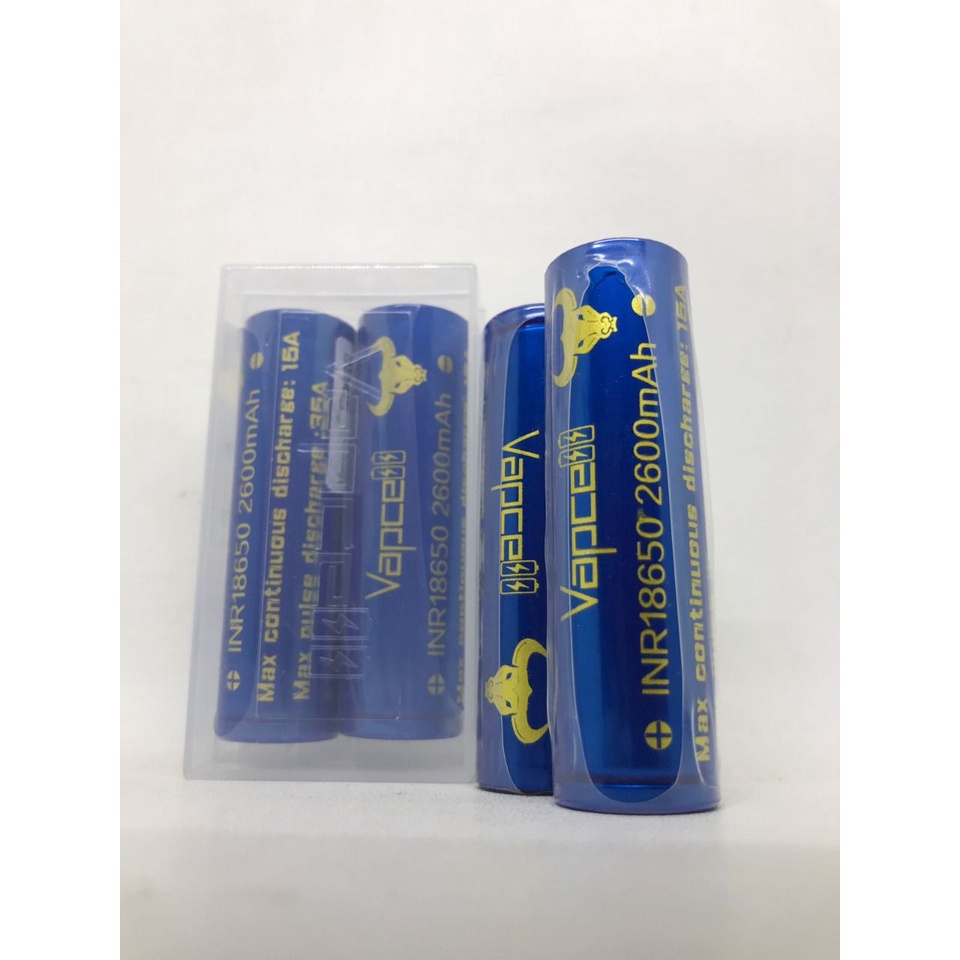 AUTHENTIC Vapcell Blue 2600mAh 35A 18650 Battery Batrai Baterai Vape