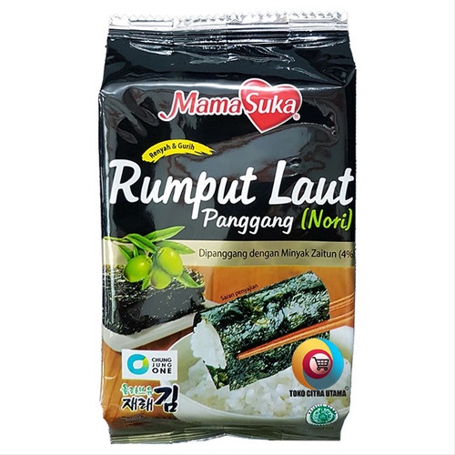 

Mamasuka Rumput Laut Kering Panggang ( Nori ) Original & Pedas 4.5g Murah