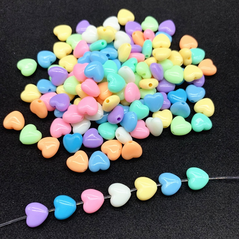Manik-Manik Spacer Bahan Akrilik Warna Permen Ukuran 8mm - 14mm Untuk Membuat Perhiasan Diy