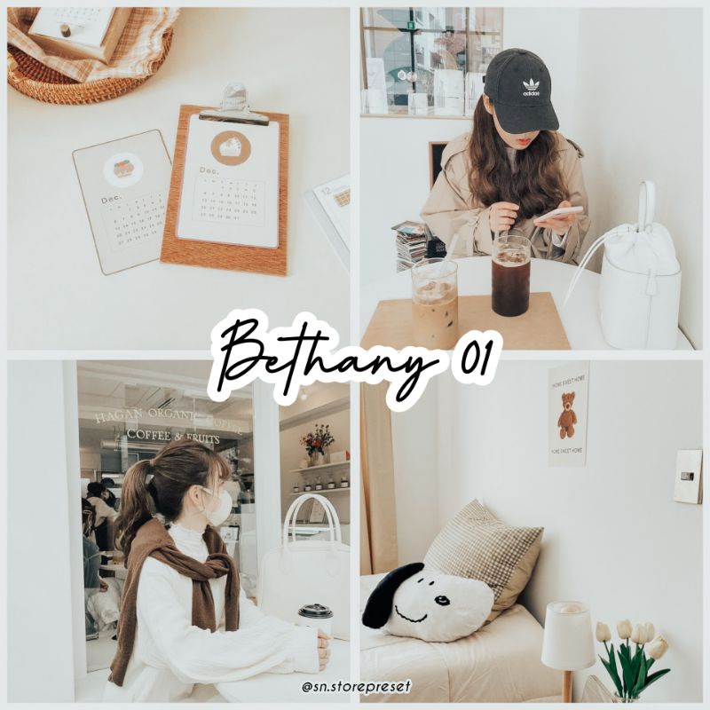 5 PRESET LIGHTROOM BETHANY For IOS &amp; Android (MiniPack)