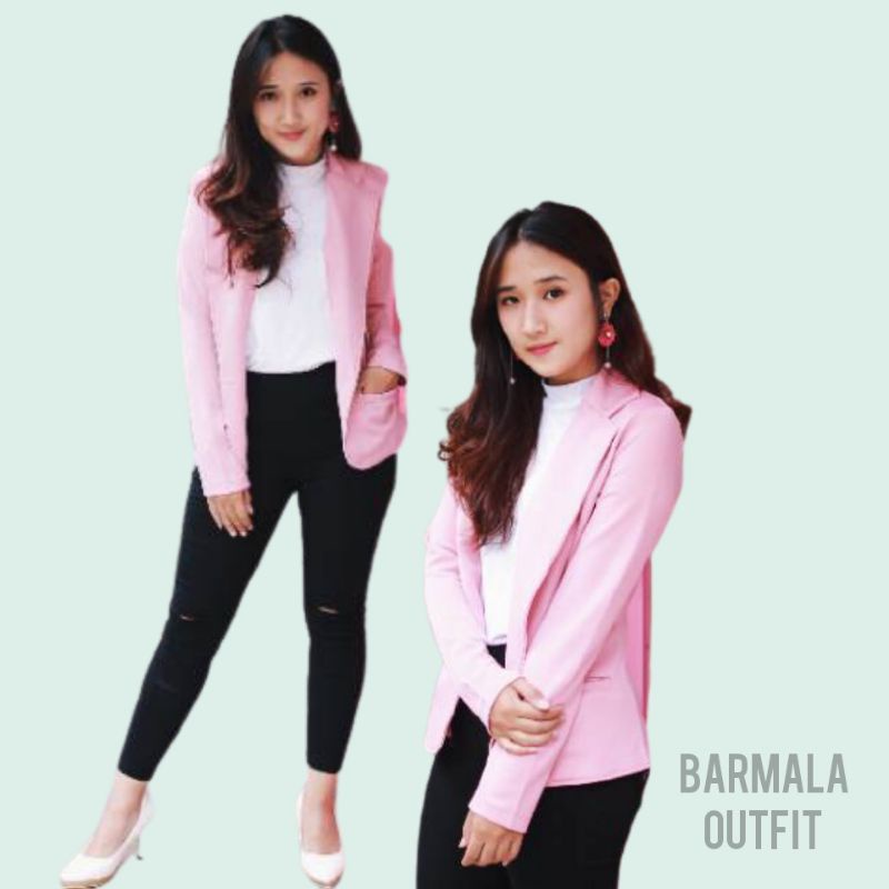 Jas Blazer Wanita Pink Style korea