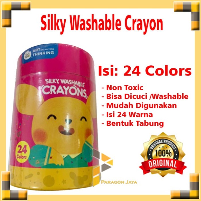 

(BISA COD) Joan Miro Crayon| Baby Roo| Jar Melo Washable Silky Crayons - 24 PCS