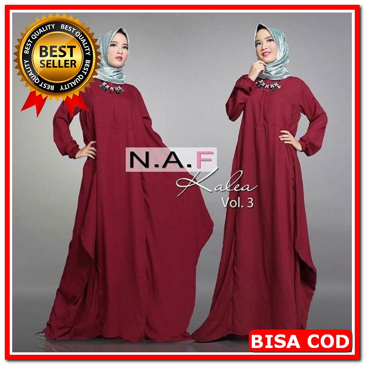 Alana Syari Ori By Hanasangka Gamis Syari Branded Murah Moslem We VY797 [Maxi Dress Camilace Maroon