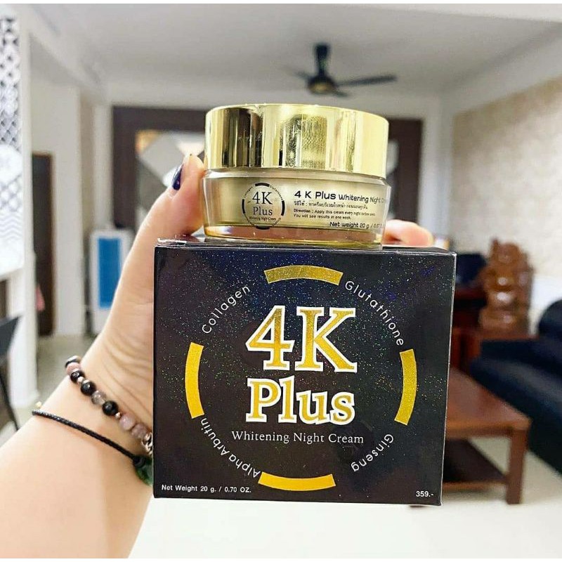 4K PLUS Whitening Night Cream PEMUTIH WAJAH PRIA WANITA
