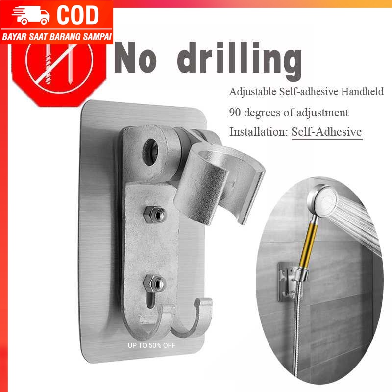 (100% BARANG ORI) BShower Penyangga Kepala Shower Holder Drill Free 1/2 Inch - BR-201