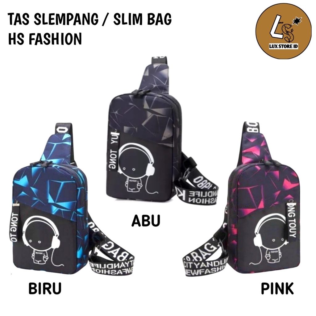 TAS SLEMPANG/SLIMBAG/TAS RANSEL /TAS ANAK/TAS COUPLE/TAS PRIA WANITA TERLARIS