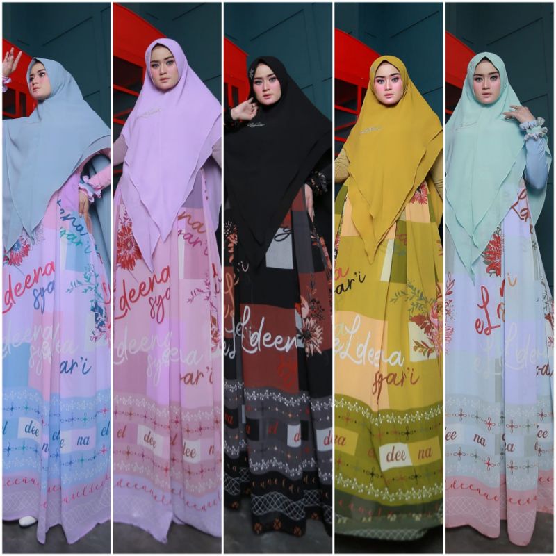 READY GAMIS NAZEERA SERIES BY ELDEENA SYARI GAMIS SET KHIMAR