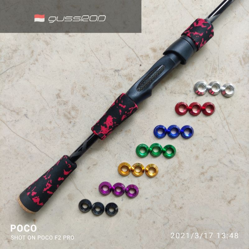 Reelseat spinning OVS 16 + tube carbon reel seat gagang joran satu set siap rakit