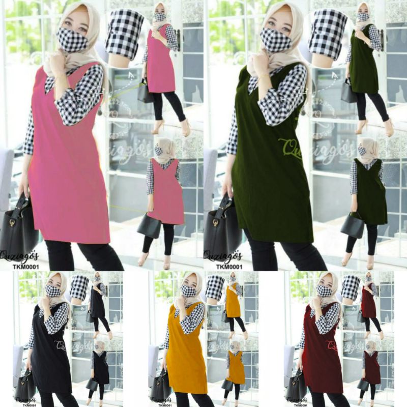 BISA COD✅ TUNIK KOTAK / SIZE L-XL-XXL / ATASAN TUNIK WANITA / KAOS TUNIK / BAJU TUNIK