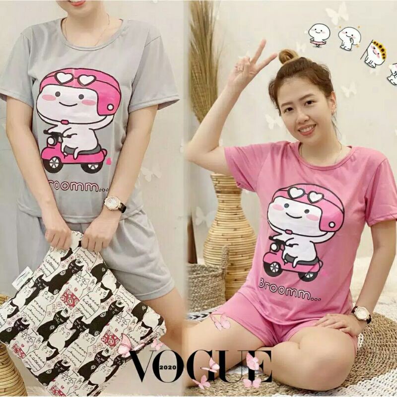 Piyama Korea Pendek/ Baju Tidur  Pendek