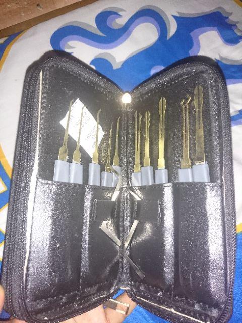Alat Pembuka Kunci Pintu Dan Gembok Lock Pick 24 Pcs Dan Organizer