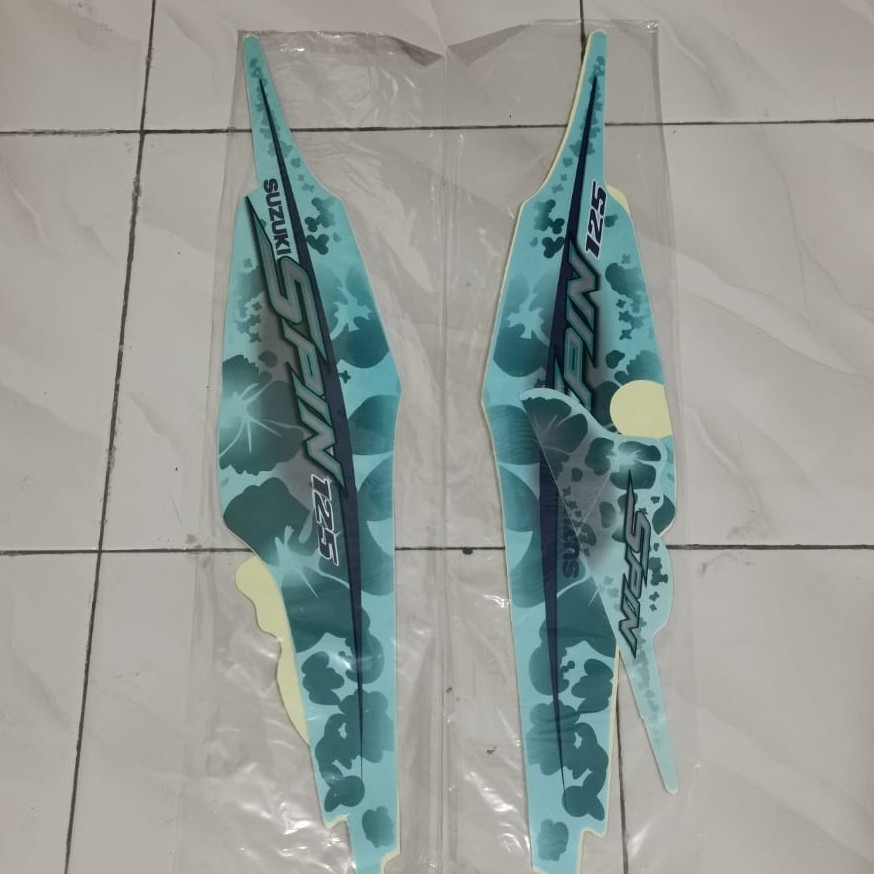 Stiker Bodi Lis Body Striping Spin 2008 Biru