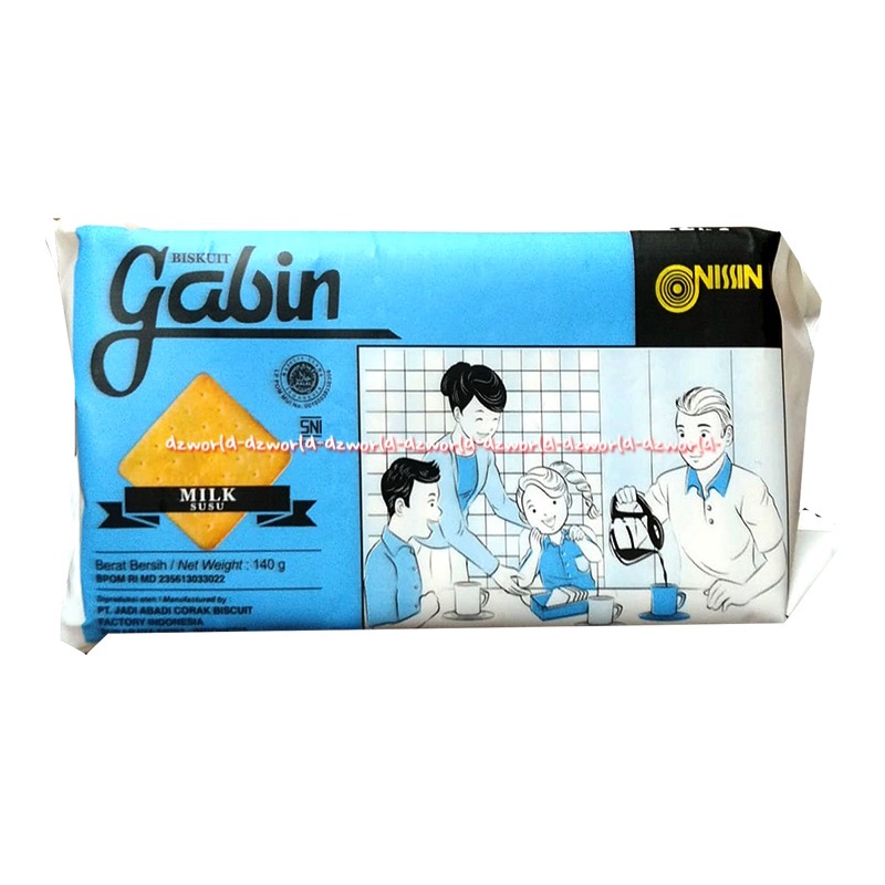 Nissin Biskuit Gabin Original 140gr Keju Milk Kreker Gabbin Tanpa Gula Less Sugar Cheese Chese Cemilan Biskuit Sehat Non Sugar Gabin Nisin