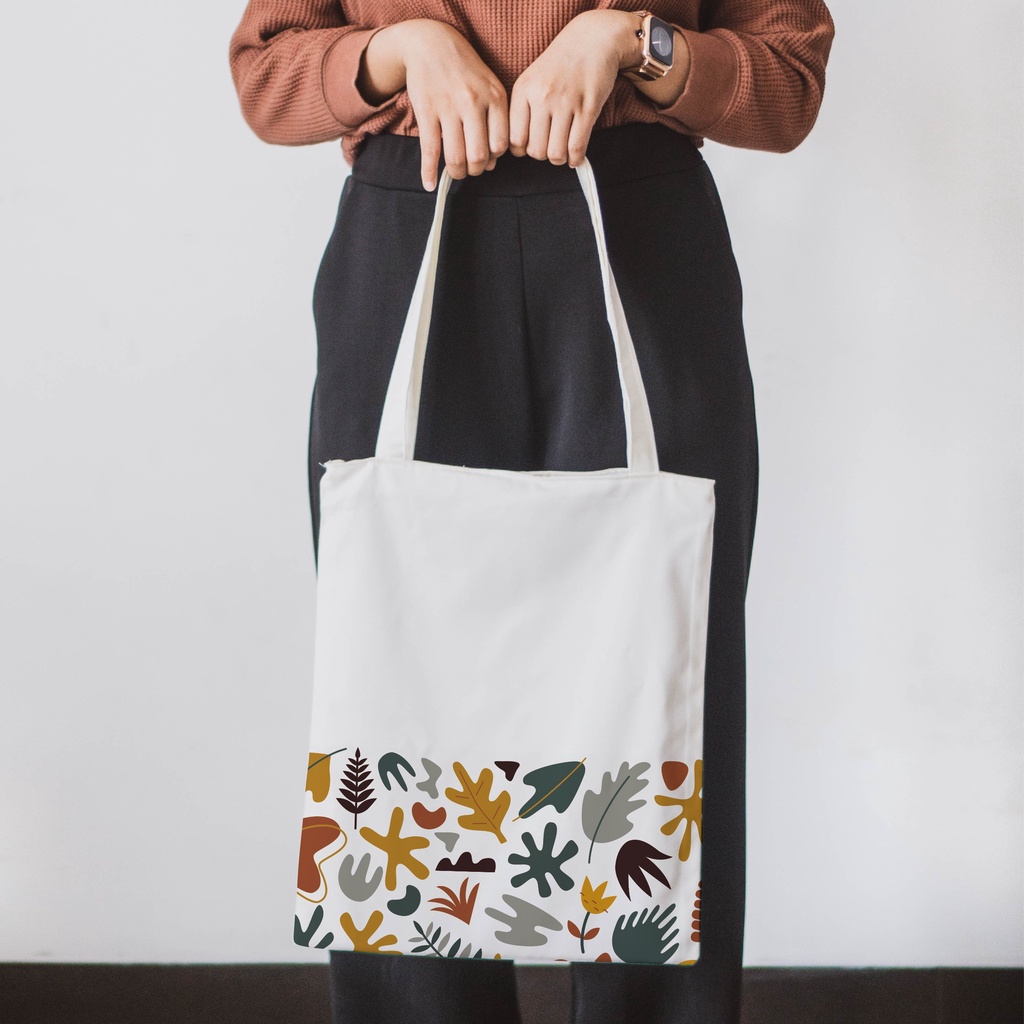 Sevine Tote Bag Resleting Tas Wanita Fashion Totebag Laptop Nordic Aesthetic Art - NBD