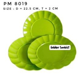 PIRING MAKAN GOLDEN SUNKIST HIJAU PM 8019 (6PCS)